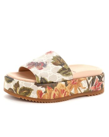 Women's Angelina Platform Slide Sandals Printed GG Coated Canvas