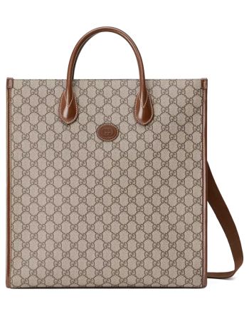 Gucci Medium Tote With Interlocking G 674155 Coffee